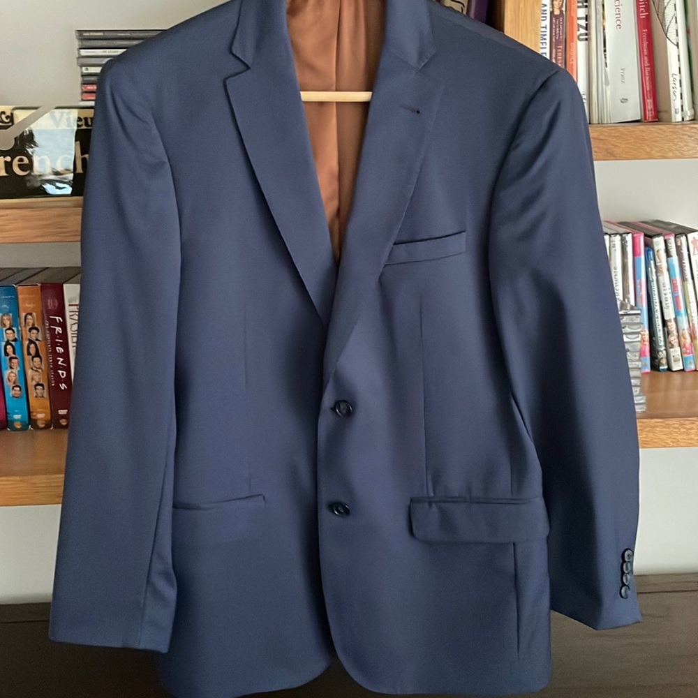 Joseph A Banks blue jacket sport blazer 39R